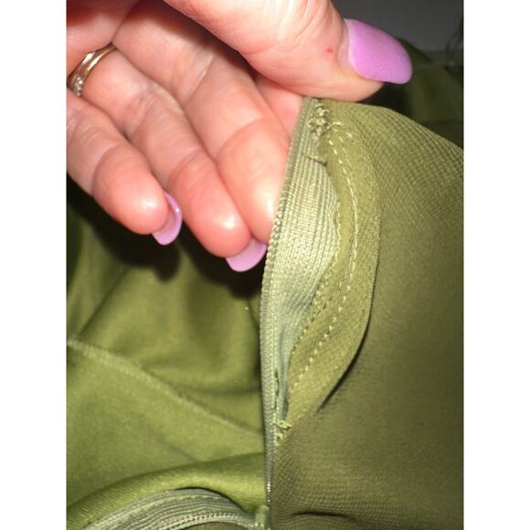 Sangria Halter Party Dress Sheer Overlay Roused Bust Y2K Fairy Whimsigoth Green - Picture 16 of 16